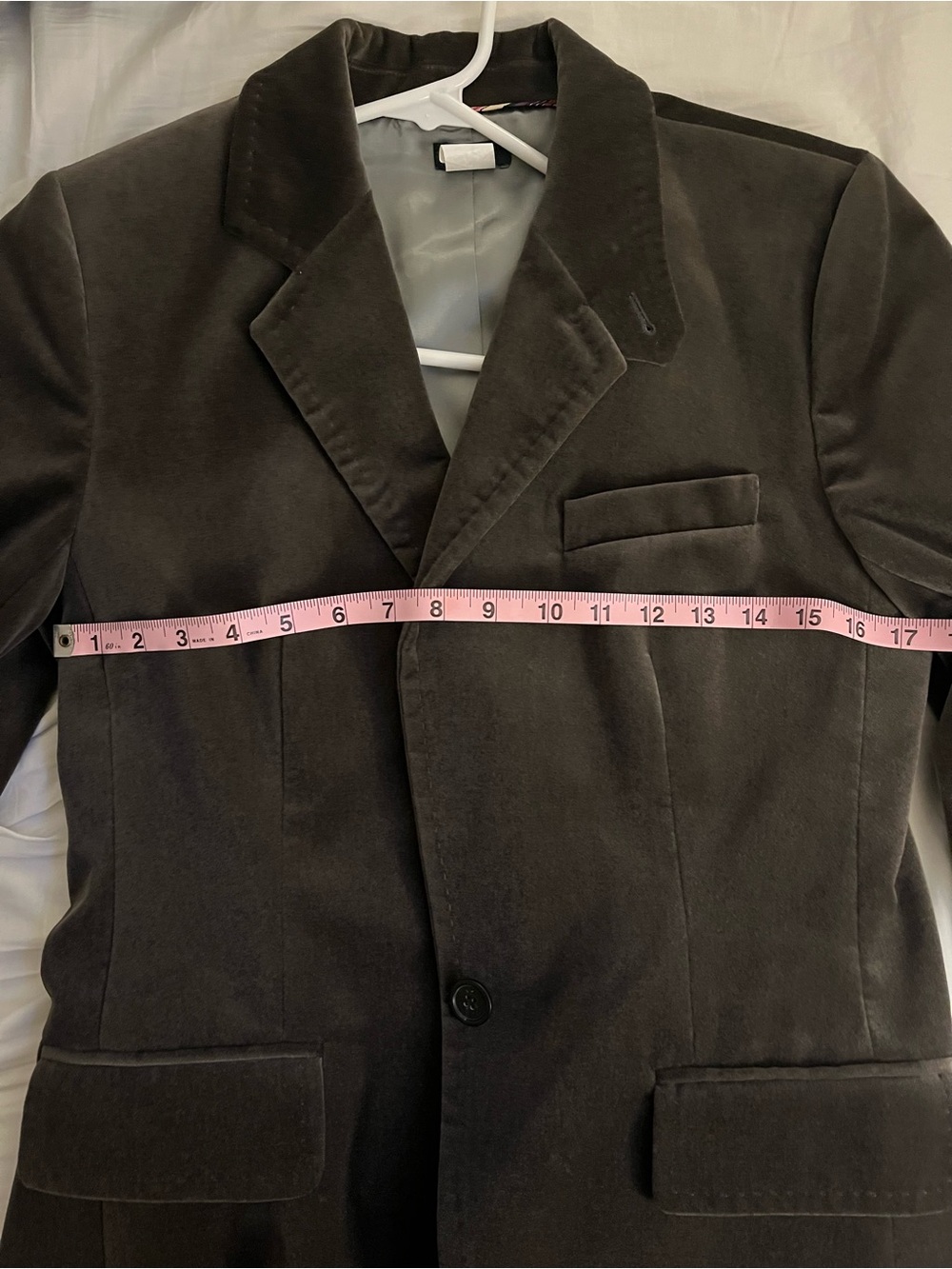Velvet Single-Button Blazer - Picture 13 of 16